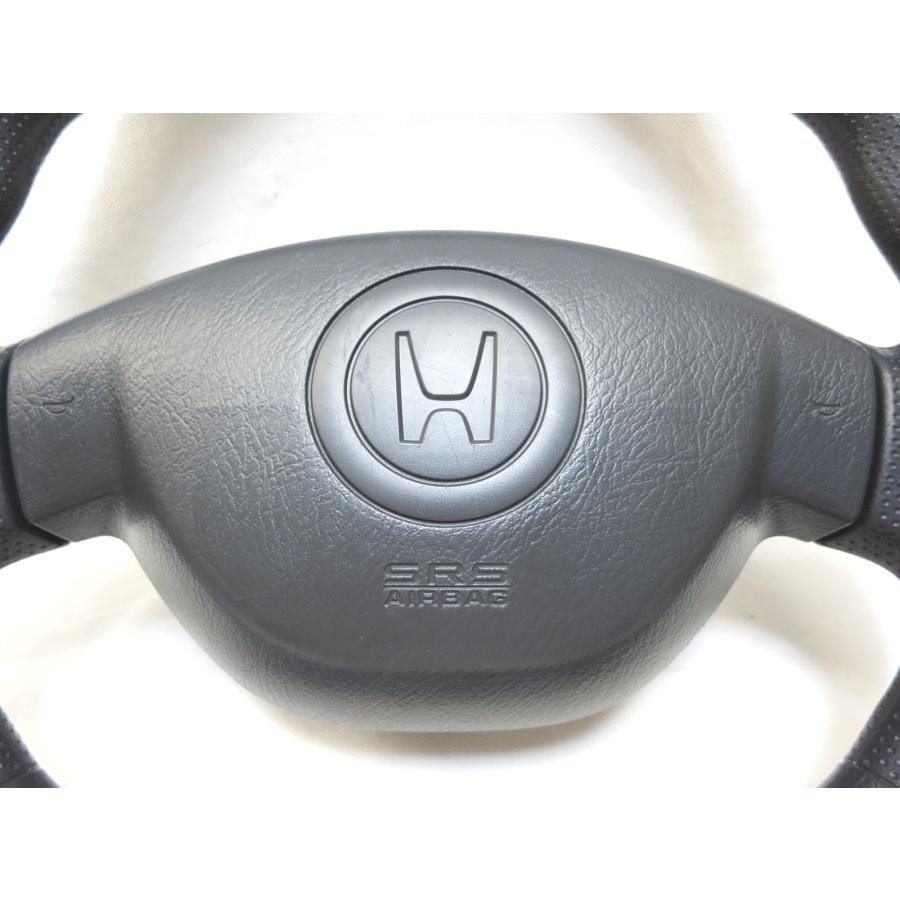 バモス ホビオ HM1 HM2 純正 革 ステアリング ハンドル エアバック