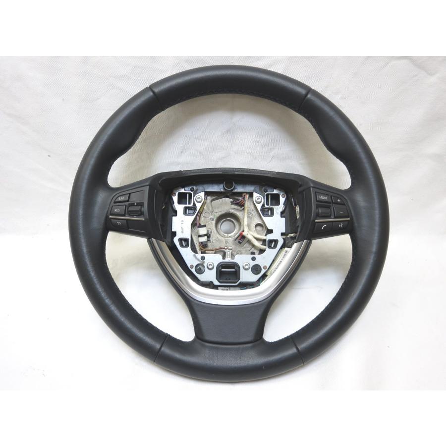 希少ヒーター付! F10 BMW 純正 革 ステアリング ハンドル  