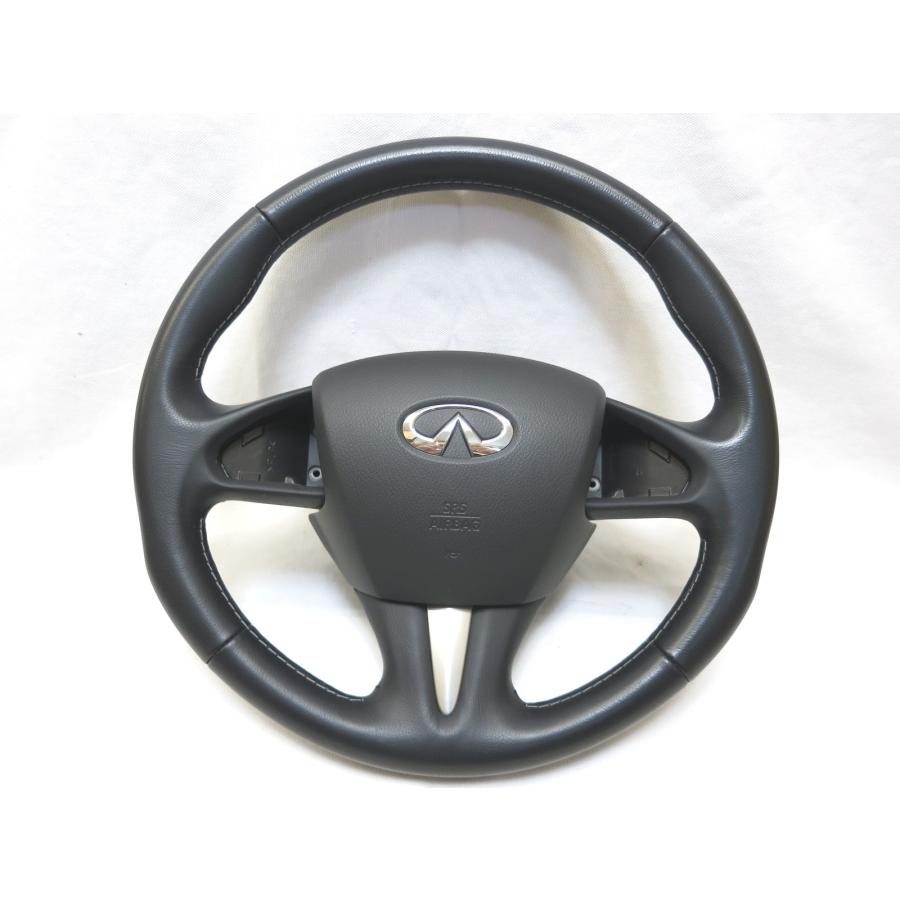 スカイライン HV37 YV37 V37 純正 革 ステアリング 運転席 エアバック