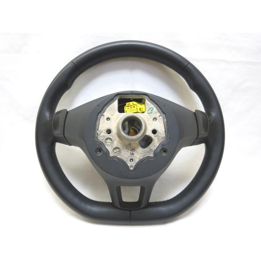 ホンダ 本革仕上げ 赤ステッチ付 ステアリング エアバックカバー【美品】♪ 希少!レッドステッチ! 86 ZN6 純正 革 ステアリング ハンドル