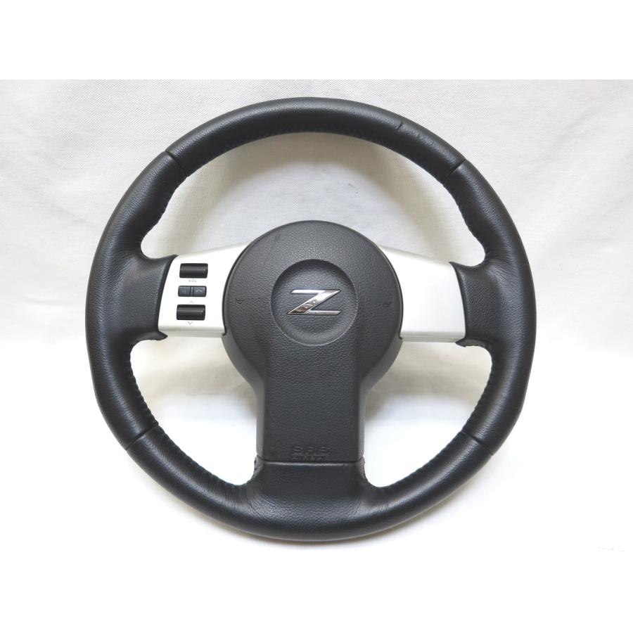 フェアレディZ Z33 前期 純正 革 ステアリング ハンドル エアバック