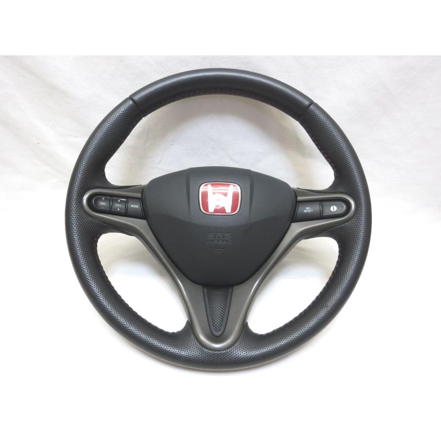 シビック FN2 タイプR 純正 革 ステアリング ハンドル エアバック