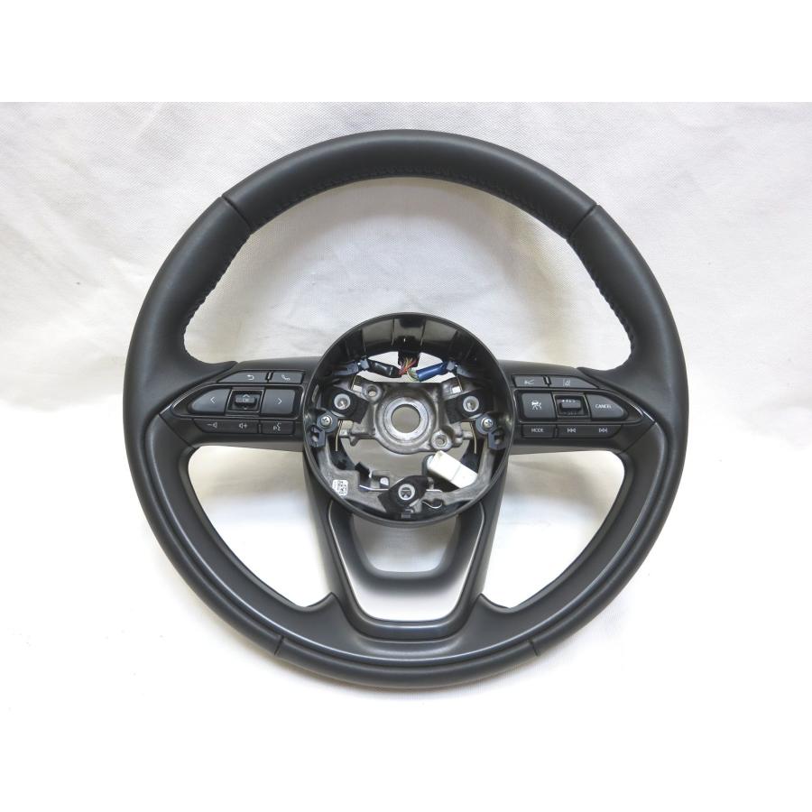 美品!ヒーター付! アクア MXPK11 純正 革 ステアリング ハンドル 裏