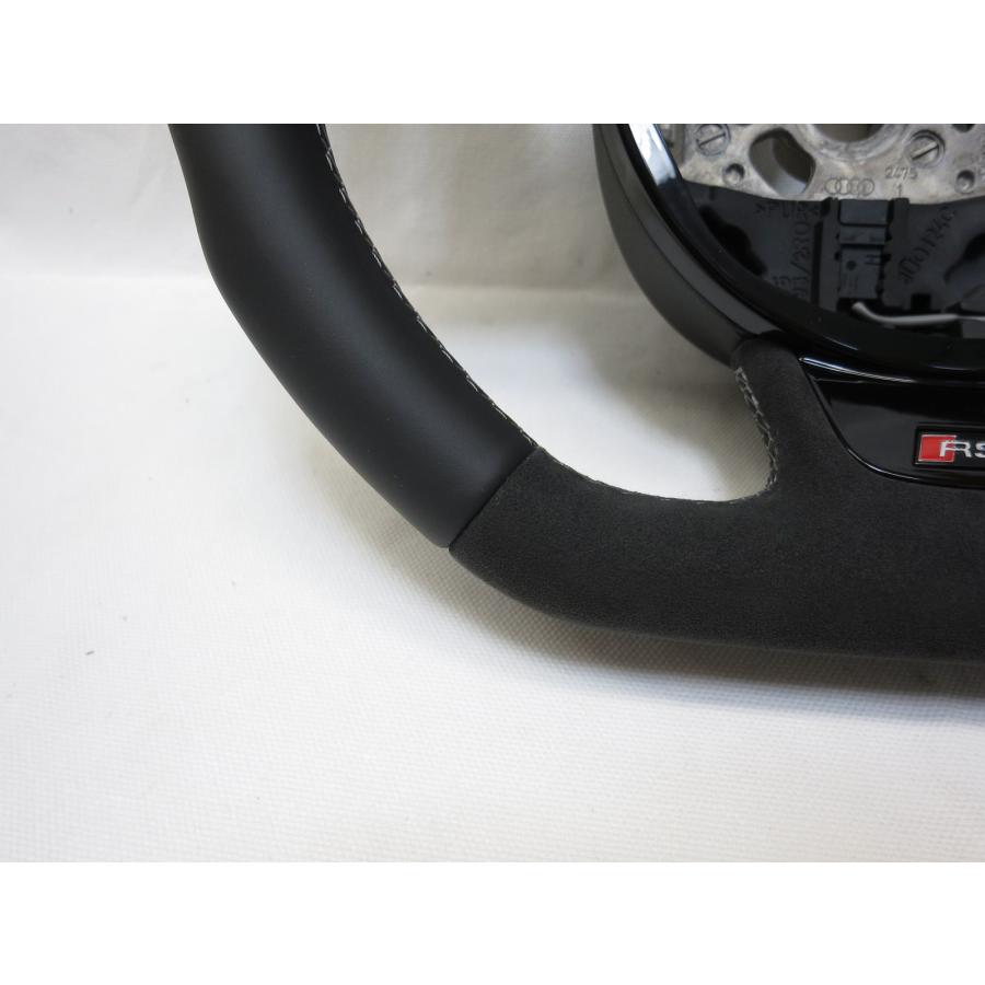 新品!パドル付! RS3 アウディ 純正 アルカンターラ 革 ステアリング