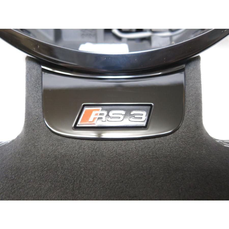 新品!パドル付! RS3 アウディ 純正 アルカンターラ 革 ステアリング