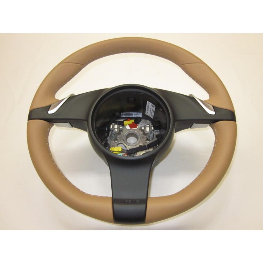 レア美品｜ポルシェ　Porsche ステアリング ハンドル 激レア! TechArt テックアート! 996 ポルシェ 革 ステアリング