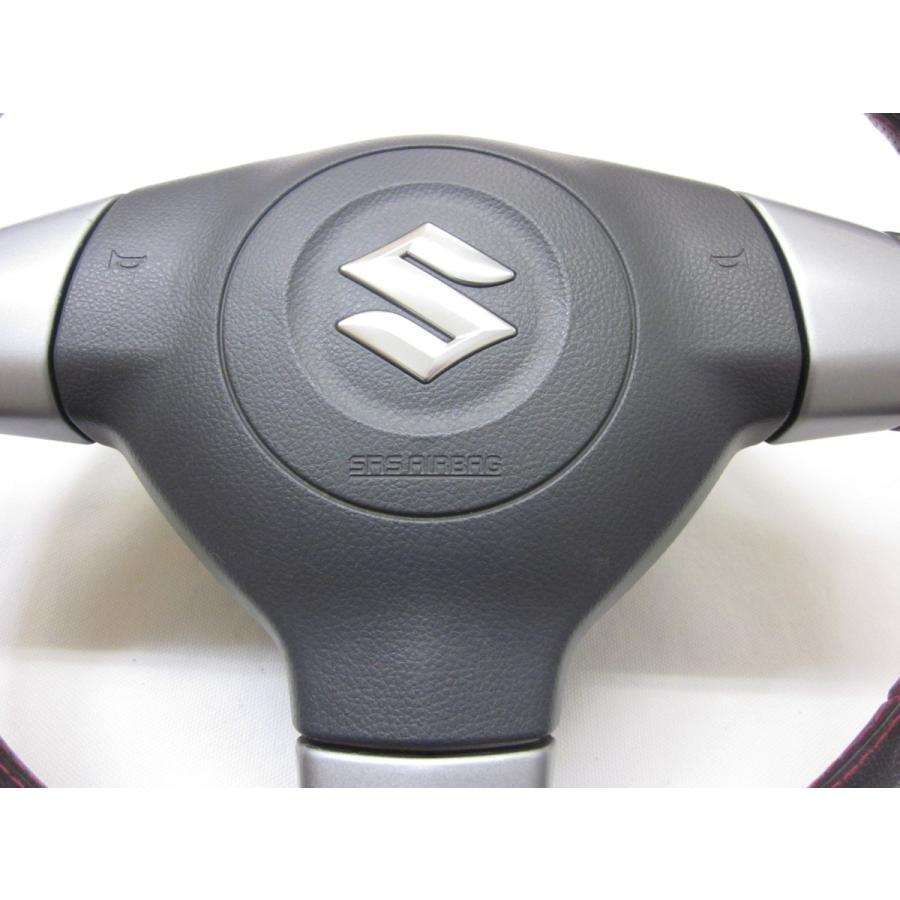 スイフト ジムニー MRワゴン 純正 革 ステアリング ハンドル エア