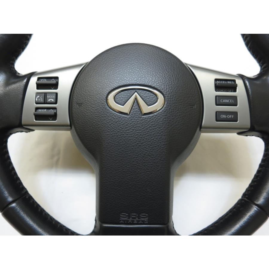 希少!インフィニティ FX35 フェアレディZ Z33 革 ステアリング 運転席