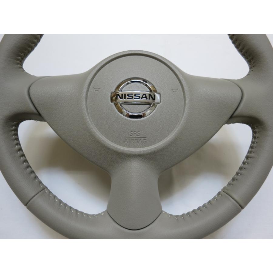 現行キューブ Z12 純正 革 ステアリング 運転席 エアバック エアー