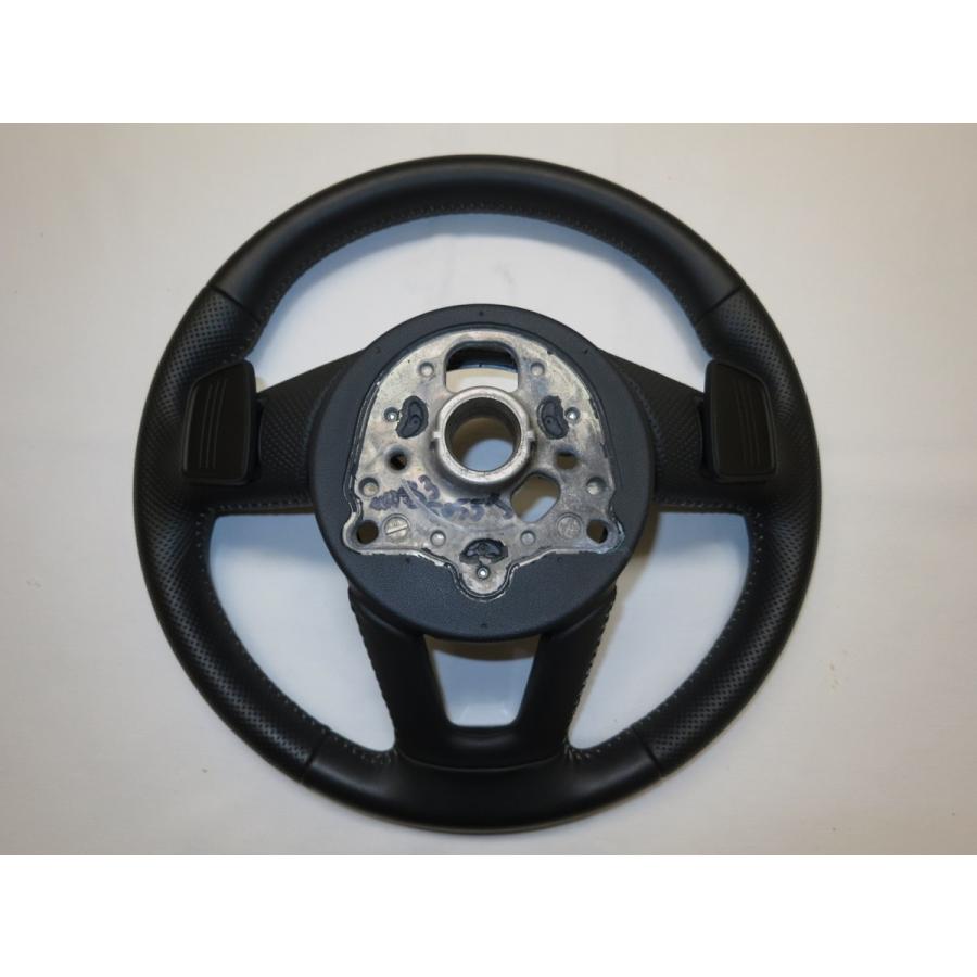 アウディ　純正　パドルシフト付ハンドル 美品! A4 8W S-ライン アウディ 純正 革 ステアリング ハンドル