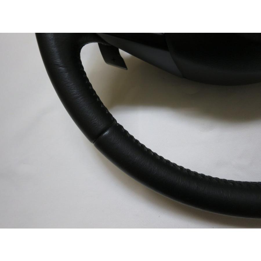 ホンダ 本革仕上げ 赤ステッチ付 ステアリング エアバックカバー【美品】♪ ホンダ 本革仕上げ 赤ステッチ付 ステアリング エアバックカバー