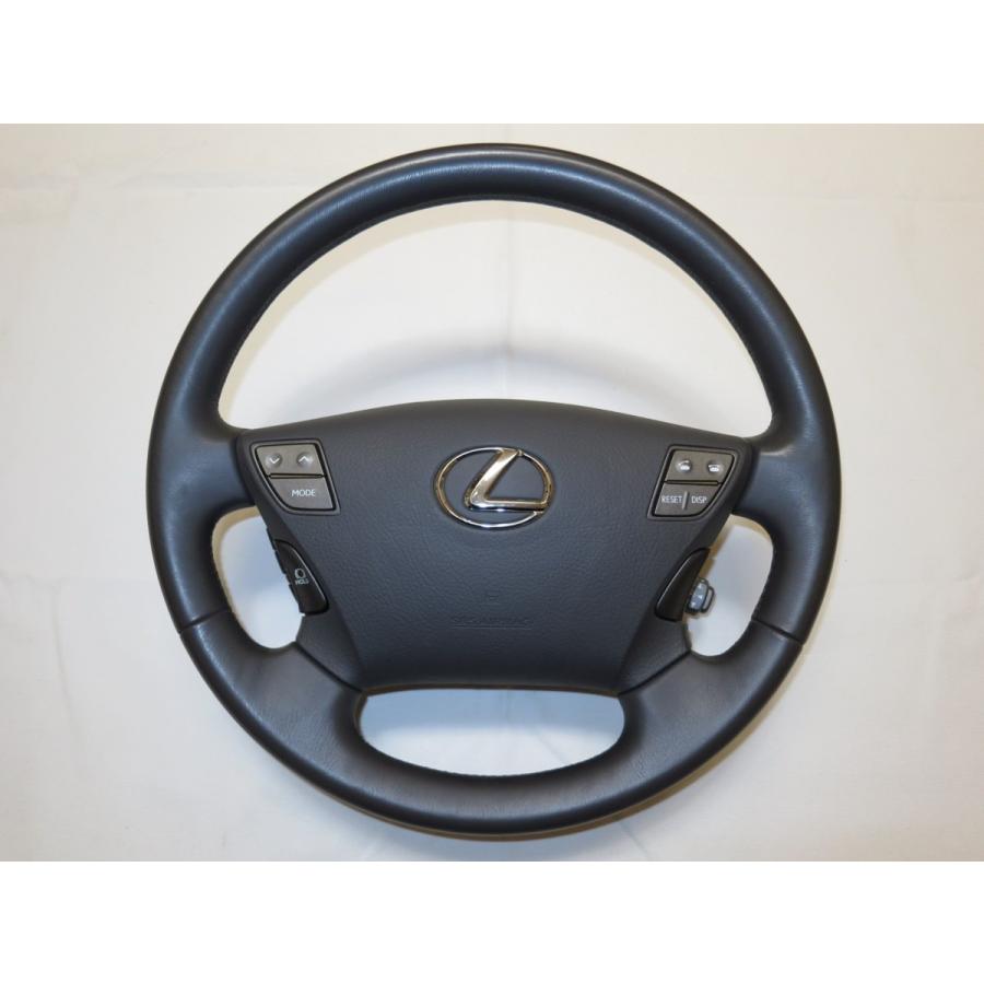 美品！LS460 レクサス LS600h 純正 革 ステアリング ハンドル エア 
