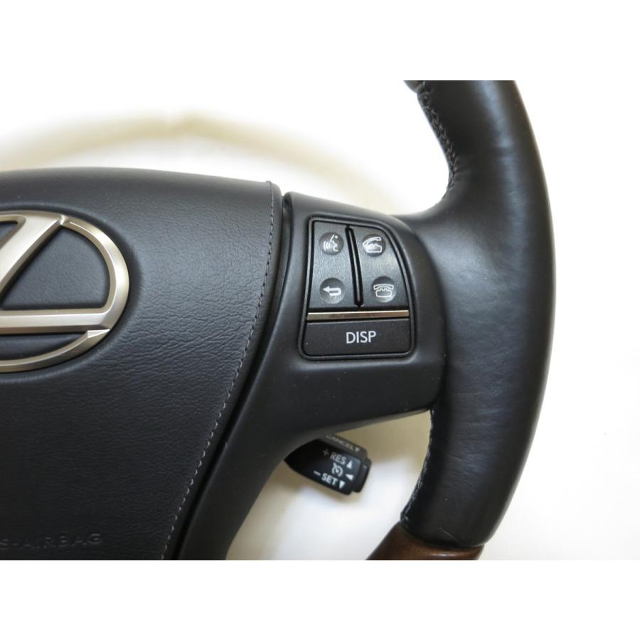 レクサスLS460　純正ステアリング LS460 LS600h レクサス LS USF40 UVF46 前期 純正 革 ステアリング