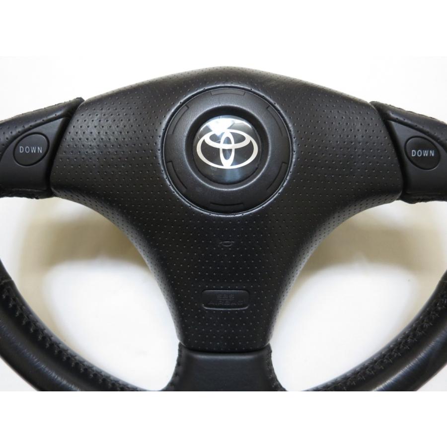 MRS ZZW30 MRーS スイッチ！ 純正 革 ステアリング ハンドル エア