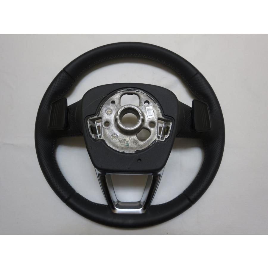 アウディ　純正　パドルシフト付ハンドル シルバーステッチ! Q5 FY Sライン アウディ 純正 革