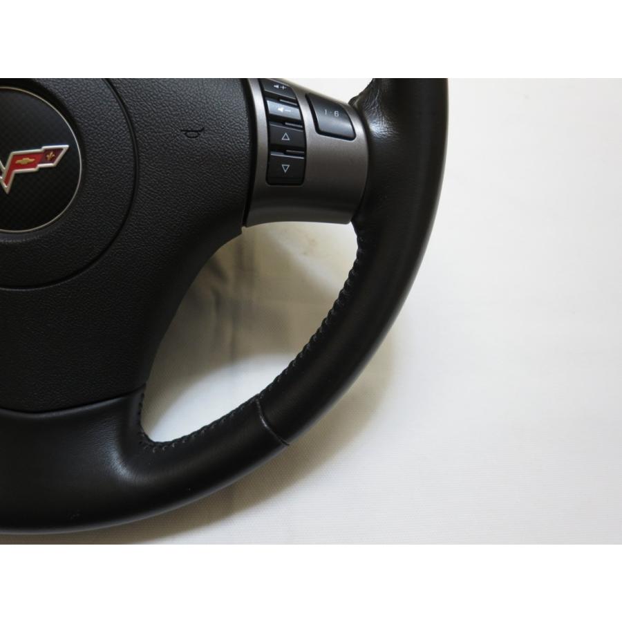 シボレー コルベット C6 Z06 X245A 純正 革 ステアリング ハンドル