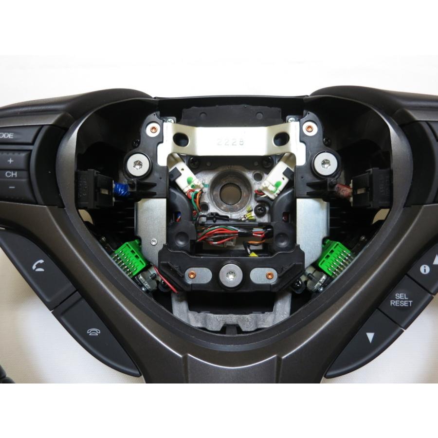 希少！パドルシフト付！アコード CU1 CU2 純正 革 ステアリング