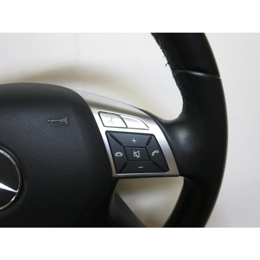 W204 ベンツ Cクラス 後期 純正 革 ステアリング 運転席 エアバック