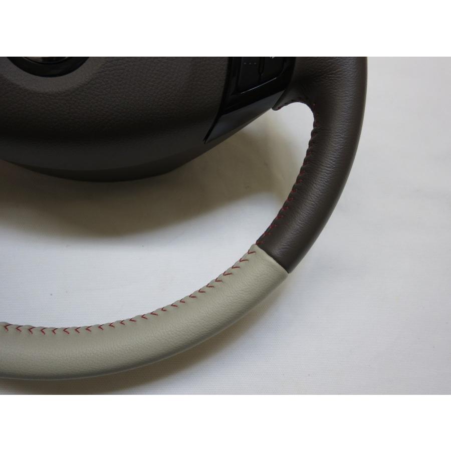 レッドステッチ!モコMG33ドルチェ 純正 革 ステアリング 運転席 エア