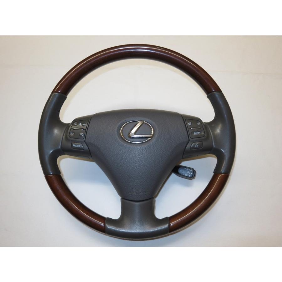 GS350レクサス GWS191 前期 純正 茶木 ウッド コンビ ステアリング 