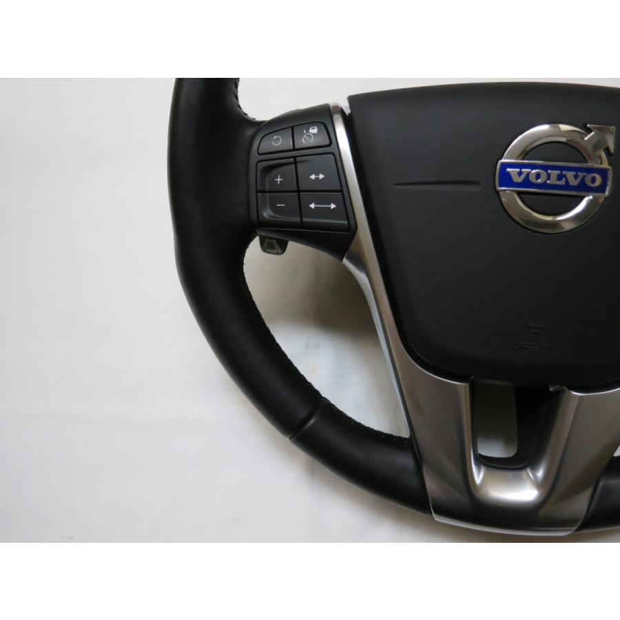 希少!S60 V40 V60 V70 XC60 XC70 XC90 ボルボ 純正 革 ステアリング