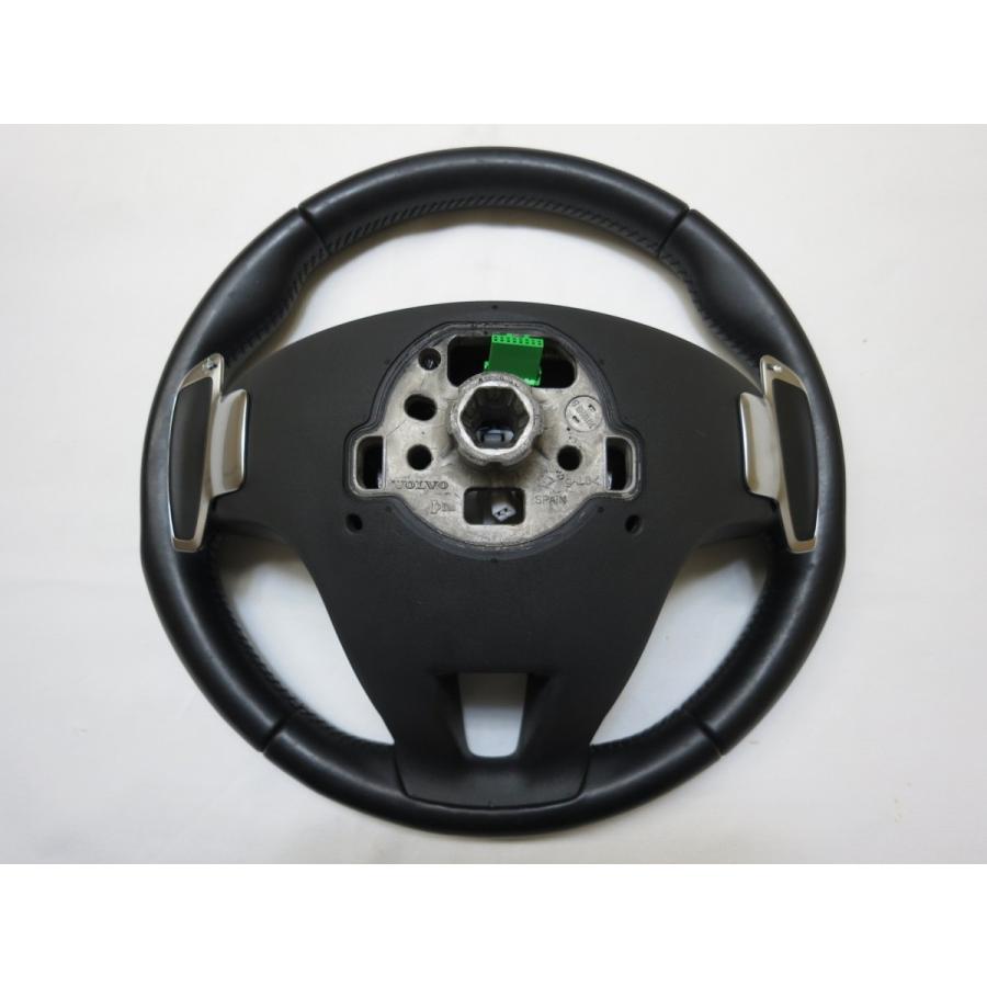 希少!S60 V40 V60 V70 XC60 XC70 XC90 ボルボ 純正 革 ステアリング