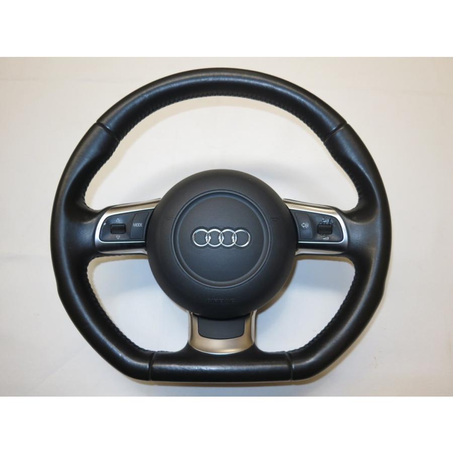 アウディ　純正　パドルシフト付ハンドル 希少！アウディTT 8J 純正 革 ステアリング エアバック エアーバック