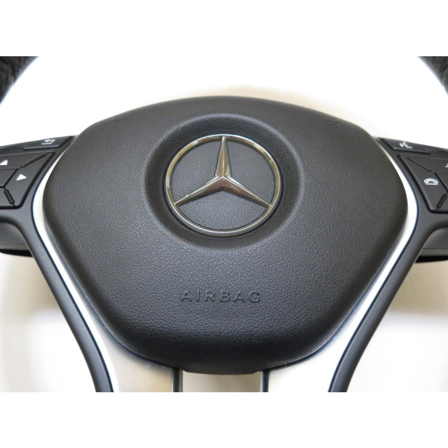 W246 ベンツ W176 W218 W212 W207 パドル付! 純正 革 ステアリング