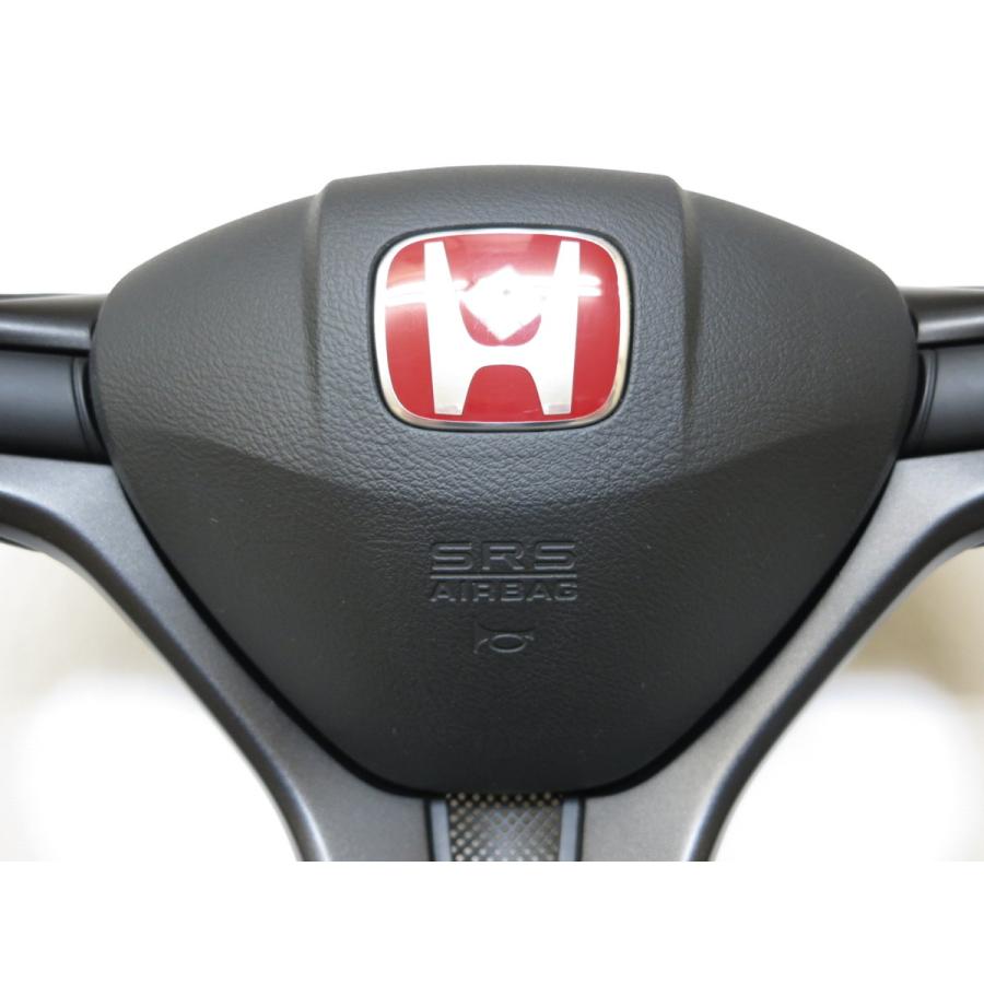 【値下げ】美品　シビックタイプR FD2 純正　ステアリング　レザー　ハンドル　 美品! シビック FD2 タイプR 純正 革 ステアリング ハンドル エア