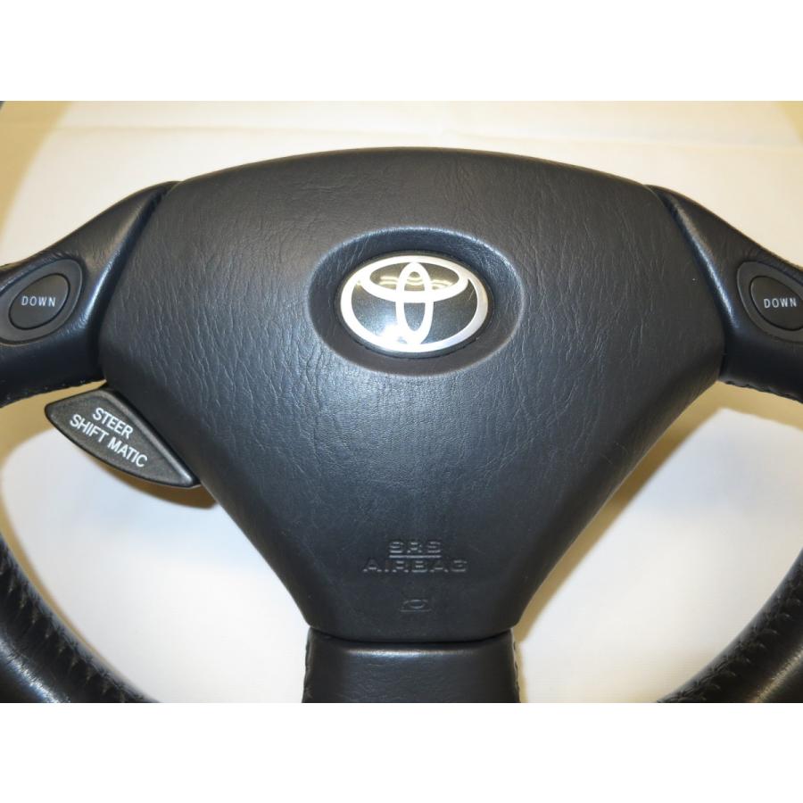 ビスタ SV55G 純正 革 ステアリング ハンドル エアバック