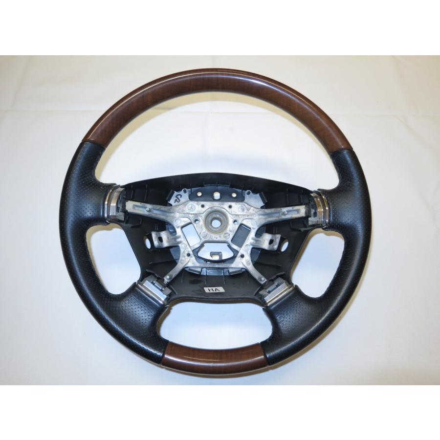 希少！ 黒革！ フーガ Y50 純正 ウッド コンビ ステアリング