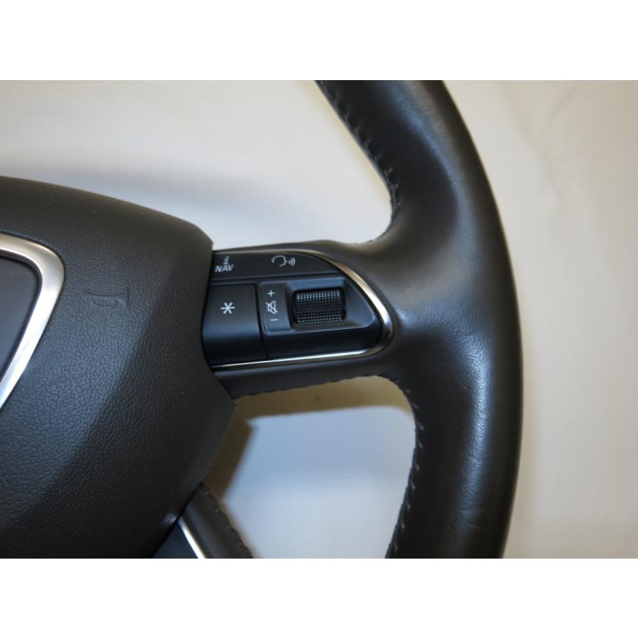 黒カード　(3個) 希少茶色! A6 4G C7 純正 革 ステアリング 運転席 エアバック エアー