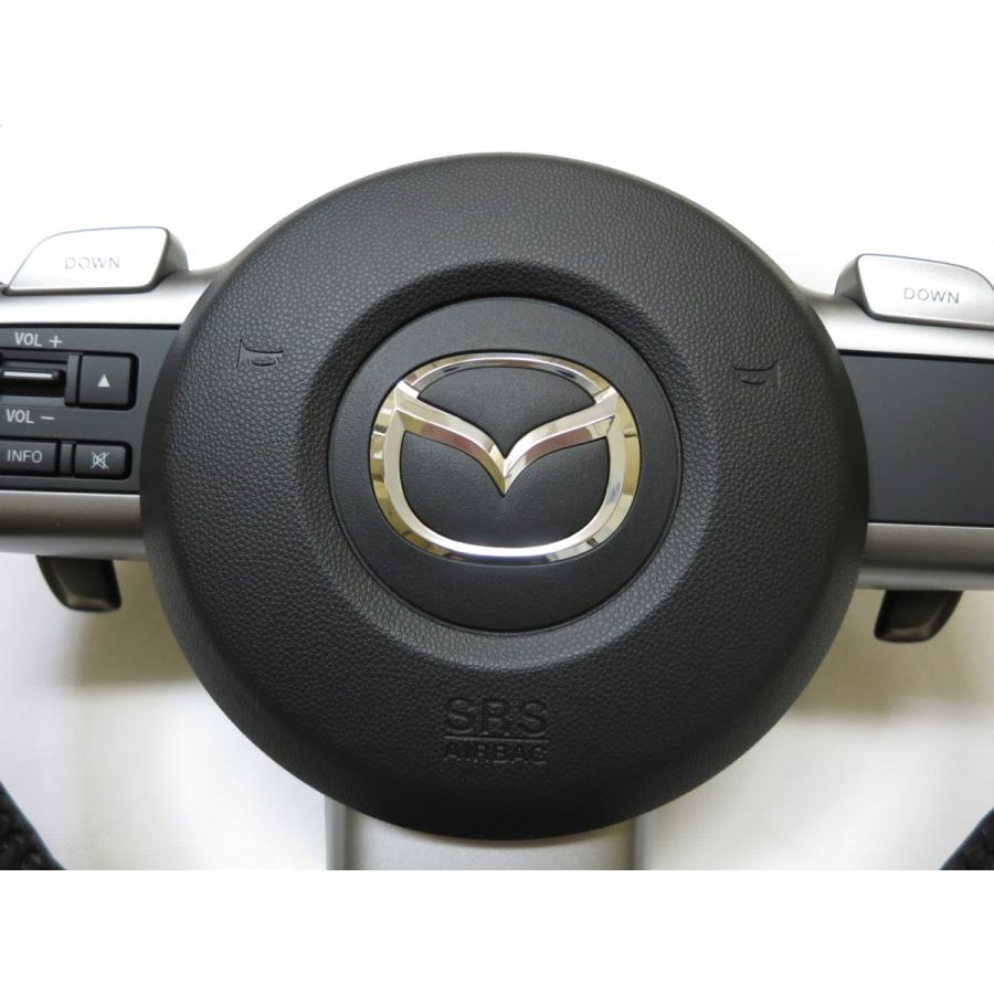 新同！ デミオ アテンザ 純正 革 ステアリング ハンドル エアバック