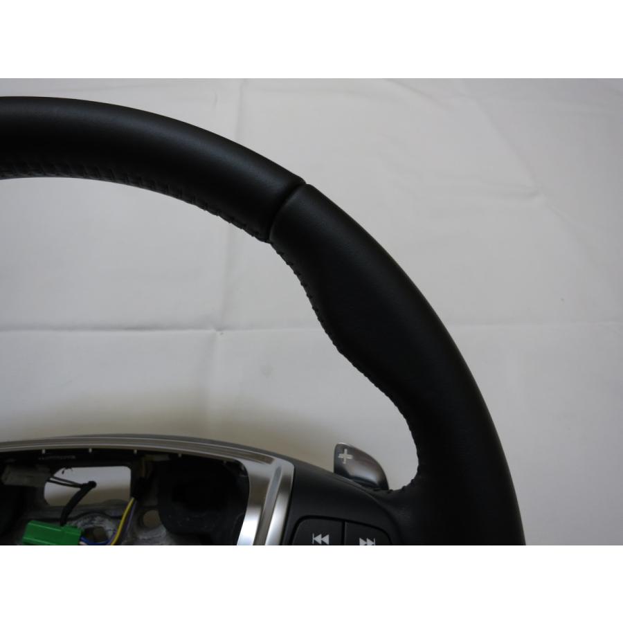 美品! パドル付き! V40 ボルボ 純正 革 ステアリング ハンドル