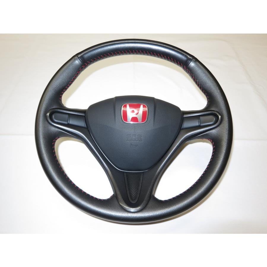美品! シビック FD2 タイプR 純正 革 ステアリング ハンドル エア