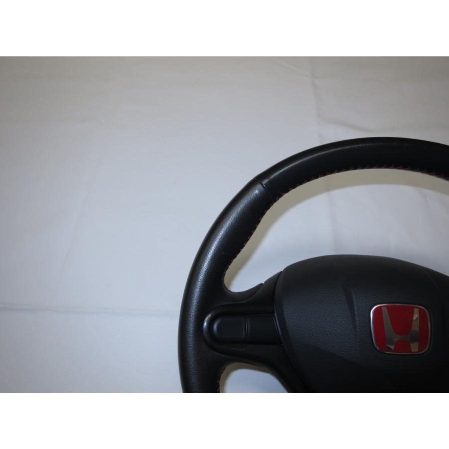 美品! シビック FD2 タイプR 純正 革 ステアリング ハンドル エア