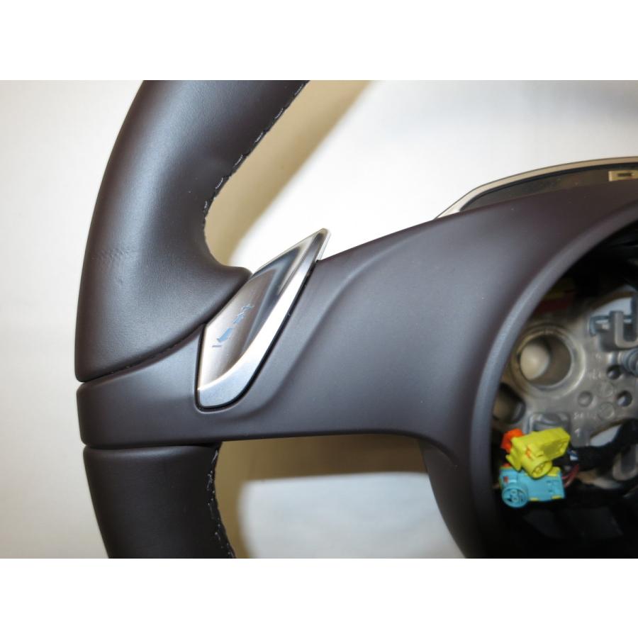 希少！茶系！911 ポルシェ 997 987 PDK 純正 革 ステアリング ハンドル