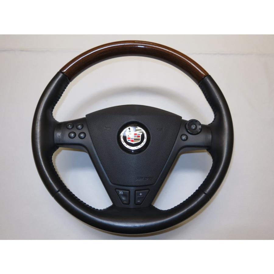 ＣＴＳ　キャデラック　純正　ウッド　コンビ　ステアリング　ハンドル　エアバック　エアバッグ　エアーバック　カバー管理番号（Q-6675）
