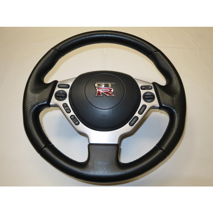 GTR GT-R GTーR スカイライン 純正 革 ステアリング ハンドル エア