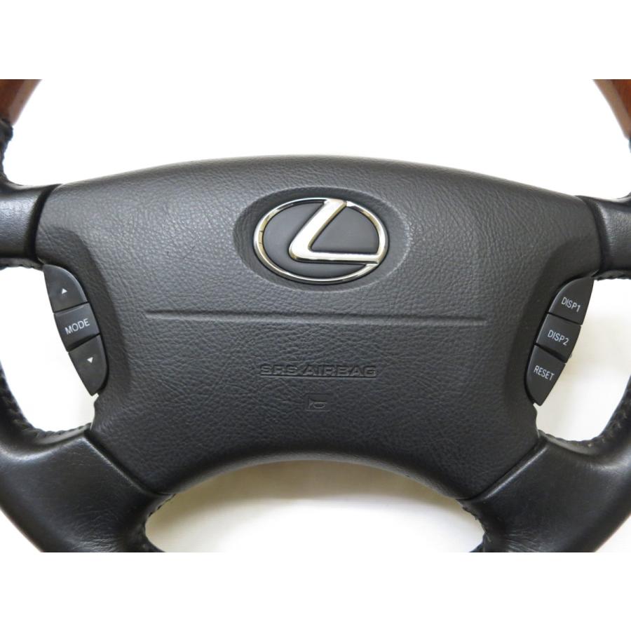 LS LS430 レクサス 純正 ウッド コンビ ステアリング ハンドル エア 