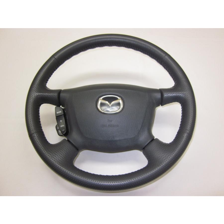 美品! MPV LW3W 純正 革 ステアリング 運転席 エアバック