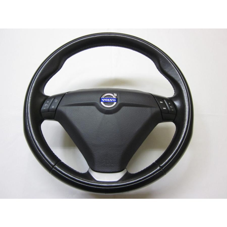 Ｖ７０　ボルボ　ＸＣ７０　ＸＣ９０　純正　革　ステアリング　ハンドル　エアバック　エアバッグ　エアーバック　管理番号（Q-1777）インフレーター無し