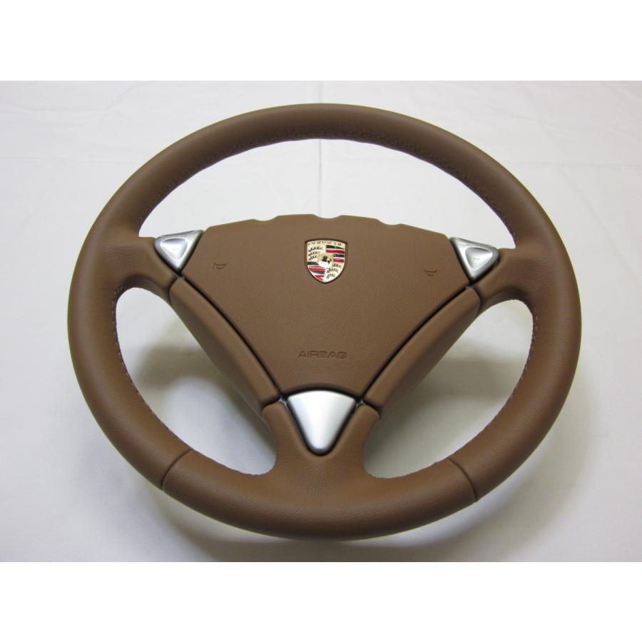ポルシェ 純正ステアリング ハンドル 正規品】ポルシェ 997 911 カレラ 純正 ステアリング レザー