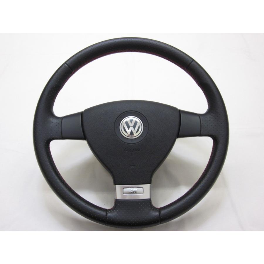 フォルクスワーゲンゴルフ用ステアリング 対応ECU付 VW純正 D型ステアリングホイール（パドルシフト MFSW
