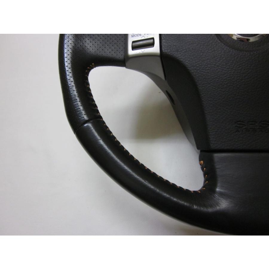スカイライン マーチ シルビア キューブ 純正 革 ステアリング