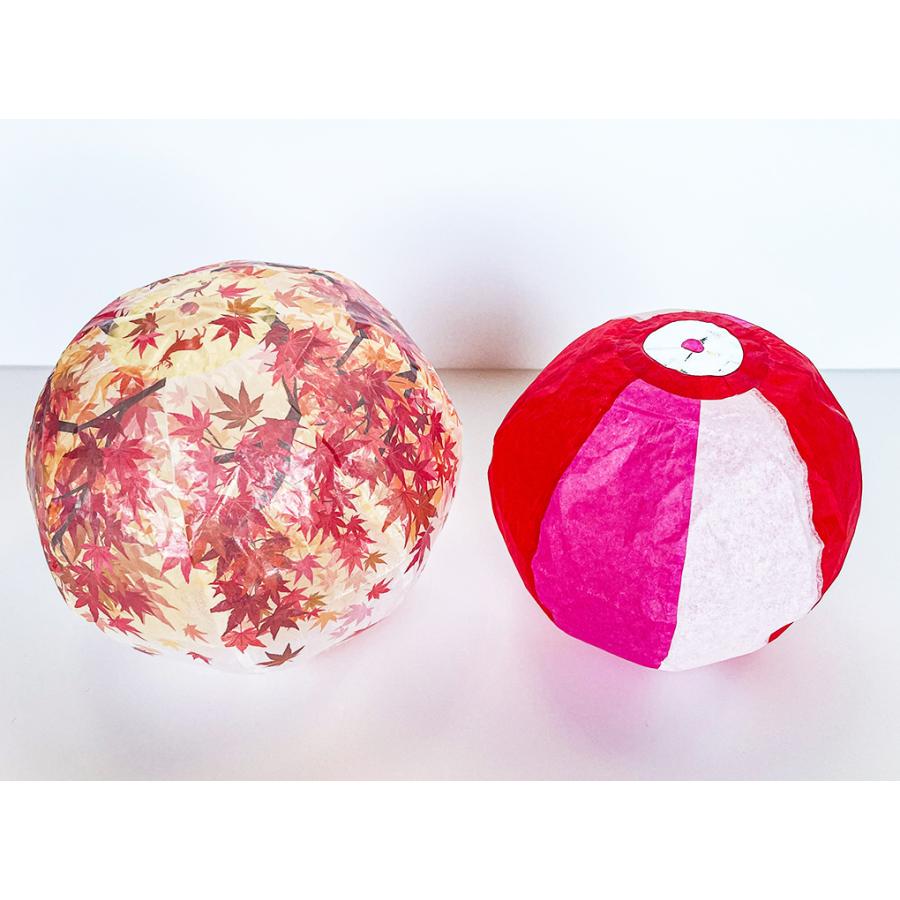 紙風船 もみじ 2種入 直径約12.5cm : はかりのテイク-take store