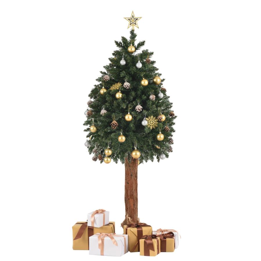 クリスマスツリー おしゃれ 北欧 150cm 本物木脚 クリスマスツリーセット オーナメントセット LEDイルミネーションライト LEDロープライト電飾 送料無料｜matsusaki-y-shop｜16