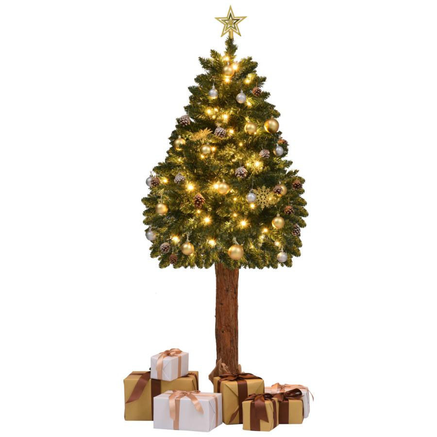 クリスマスツリー おしゃれ 北欧 150cm 本物木脚 クリスマスツリーセット オーナメントセット LEDイルミネーションライト LEDロープライト電飾 送料無料｜matsusaki-y-shop｜17