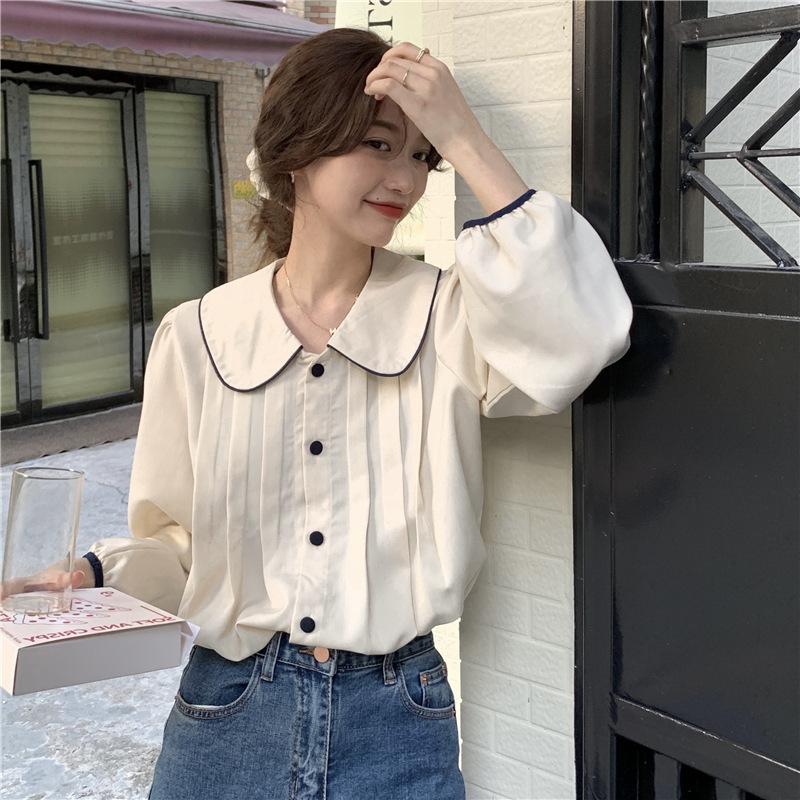 New限定品 おしゃれ きれいめ 夏 秋 春 かわいい カジュアル オフィス 長袖 レディース トップス ブラウス シャツ シンプル 韓国風 きれいめ おしゃれ Ol 通勤 長袖 カラー ベージュ Www We Job Com