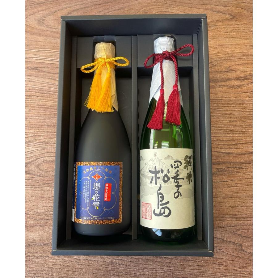 日本酒  贈答 宮城県　塩竈 阿部勘 純米 四季の松島 と蕎麦焼酎 ギフト | 